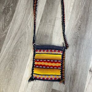 Multicolor Woven Crossbody Bag